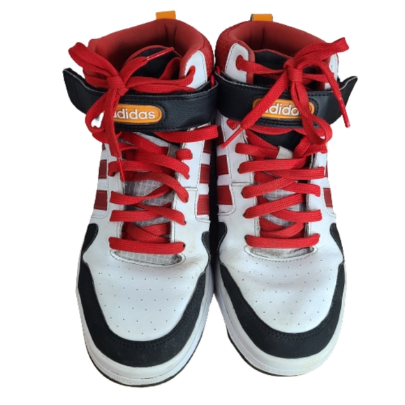 Adidas Men's Top Ten  High Top Sneakers, Size: 8 Color: White with Black Cover - Picture 6 of 15